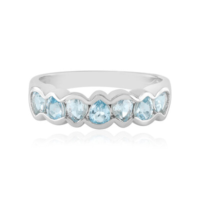 Swiss Blue Topaz Silver Ring