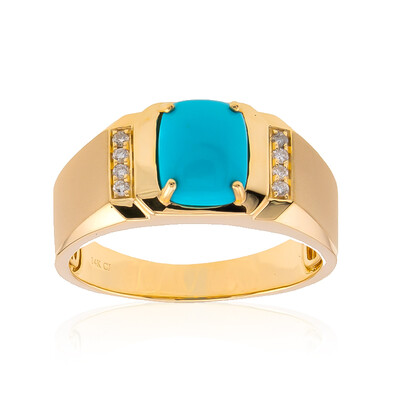 14K Sleeping Beauty Turquoise Gold Ring (CIRARI)