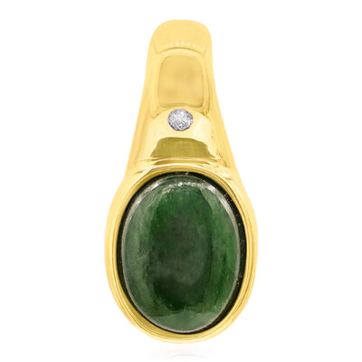 9K Green Jadeite Gold Pendant (Annette)