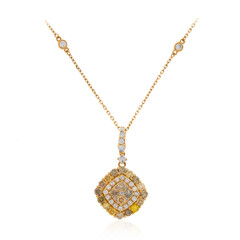 14K SI2 Fancy Diamond Gold Necklace (CIRARI)