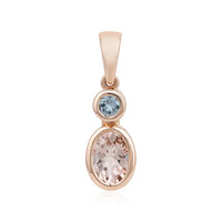 9K Madagascan Morganite Gold Pendant