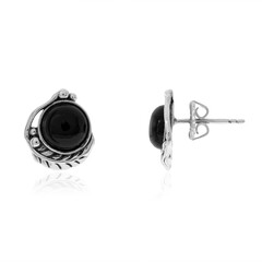 Black Onyx Silver Earrings (Desert Chic)