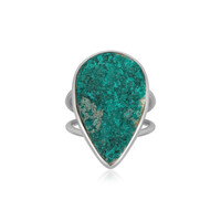 Dioptase Silver Ring