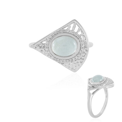 Brazilian Aquamarine Silver Ring (MONOSONO COLLECTION)