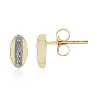 9K I3 (J) Diamond Gold Earrings