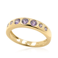 9K Unheated Ceylon Purple Sapphire Gold Ring