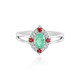 Russian Emerald Silver Ring