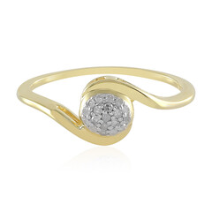 I2 (I) Diamond Silver Ring