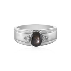 Black Star Sapphire Silver Ring