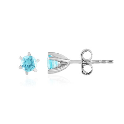 Blue Apatite Silver Earrings