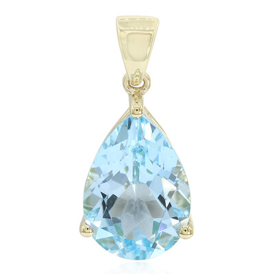 9K Sky Blue Topaz Gold Pendant