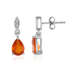 Red Onyx Silver Earrings