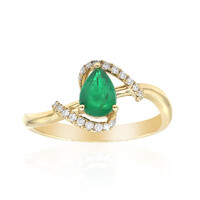 10K AAA Zambian Emerald Gold Ring