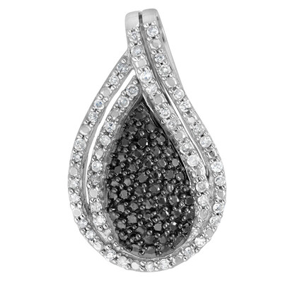 Black Diamond Silver Pendant