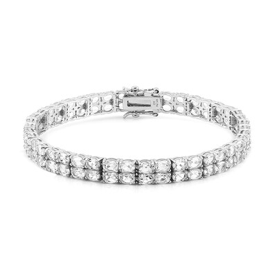 White Topaz Silver Bracelet