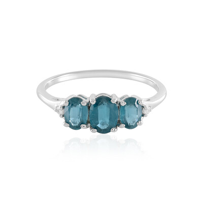 Teal Kyanite Silver Ring