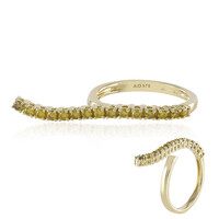 9K I2 Yellow Diamond Gold Ring (de Melo)