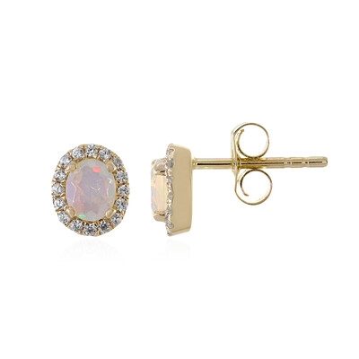 9K Welo Opal Gold Earrings