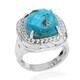 Kingman Blue Mojave Turquoise Silver Ring (Faszination Türkis)