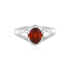 Hessonite Garnet Silver Ring