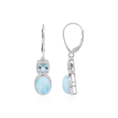 9K Larimar Gold Earrings (KM by Juwelo)