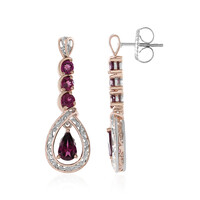 Rhodolite Silver Earrings (Gems en Vogue)