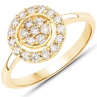 9K I3 Brown Diamond Gold Ring