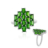 Russian Diopside Silver Ring