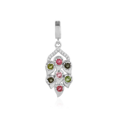 Fancy Tourmaline Silver Pendant