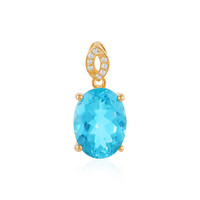 Paraiba Color Topaz Silver Pendant