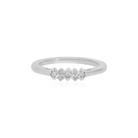 I2 (I) Diamond Silver Ring