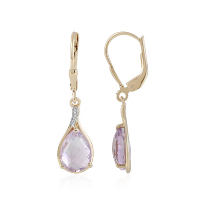 Rose de France Amethyst Silver Earrings