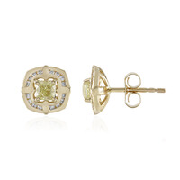 14K SI1 Yellow Diamond Gold Earrings (de Melo)