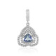 Unheated Tanzanite Silver Pendant