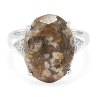 Dinosaur Bone Silver Ring