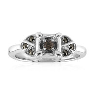 SI1 Argyle Rose De France Diamond Silver Ring (Annette classic)