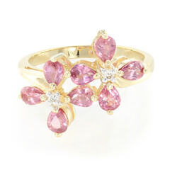 18K Unheated Padparadscha Sapphire Gold Ring (AMAYANI)