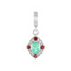 Russian Emerald Silver Pendant