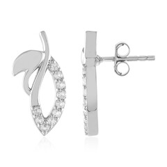 White Topaz Silver Earrings