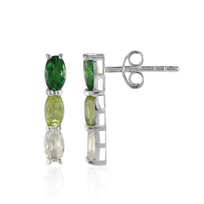 Tsavorite Silver Earrings