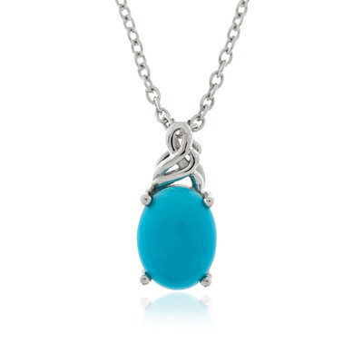 Sleeping Beauty Turquoise Silver Necklace