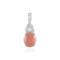 Rhodochrosite Silver Pendant