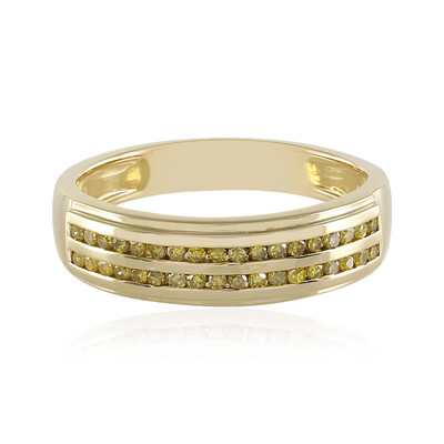 I2 Yellow Diamond Silver Ring