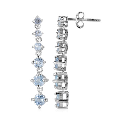 Sky Blue Topaz Silver Earrings