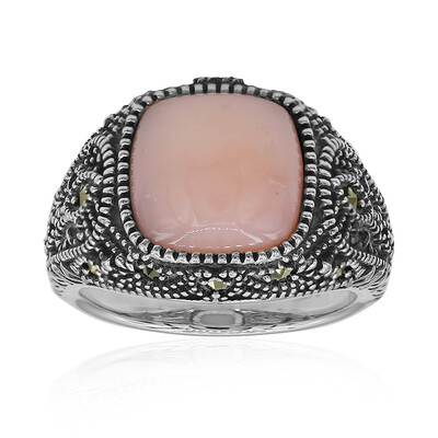 Pink Opal Silver Ring (Annette classic)