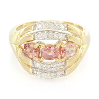 18K Unheated Padparadscha Sapphire Gold Ring (AMAYANI)