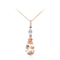 10K AAA Morganite Gold Necklace