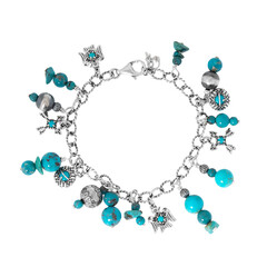 Turquoise Silver Bracelet (Desert Chic)