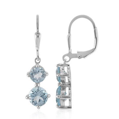 Sky Blue Topaz Silver Earrings