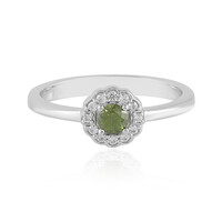 Ceylon Green Zircon Silver Ring